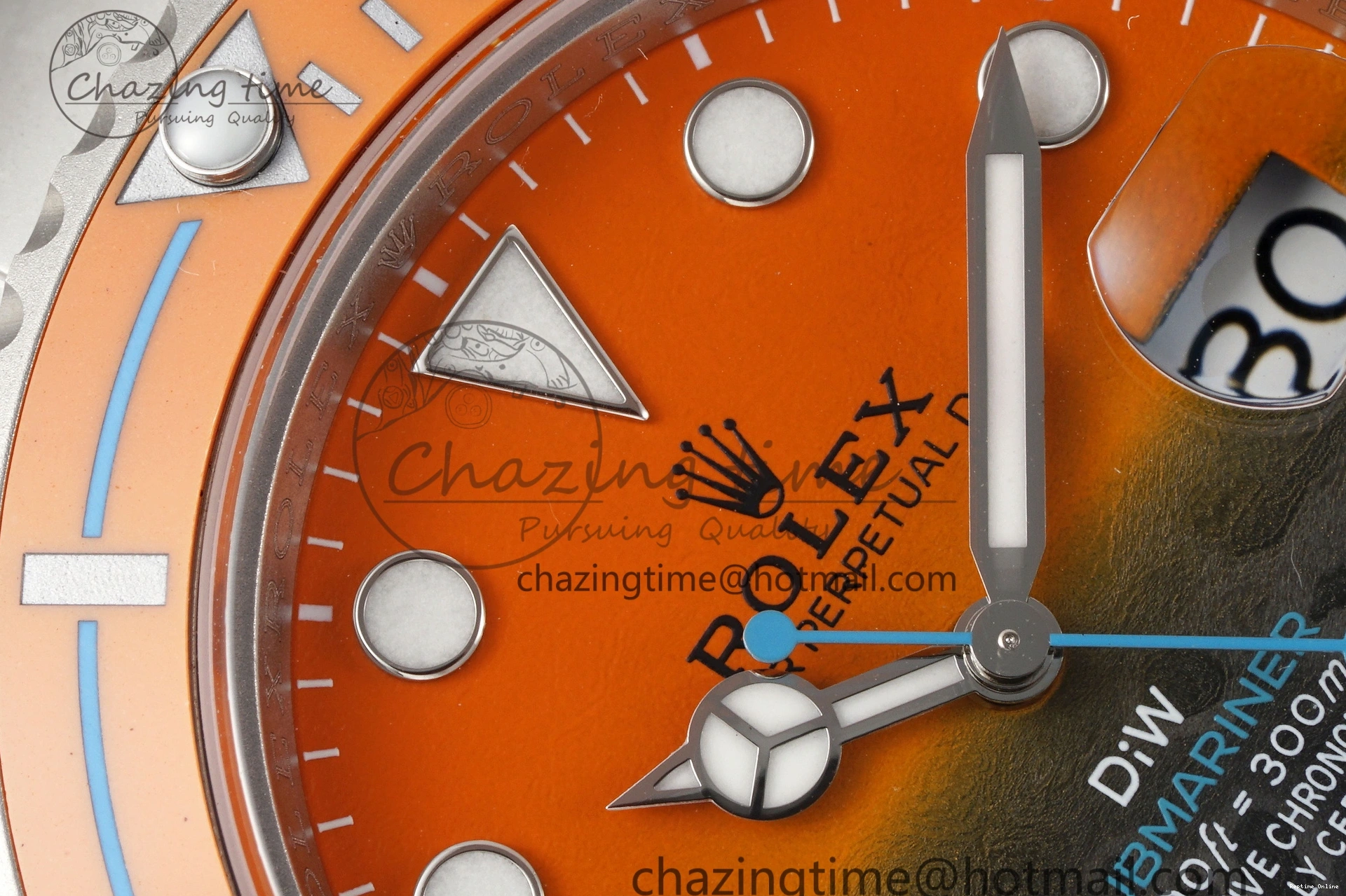 0411 Bold Submariner DIW Sandblasted VSF 1:1 Best Edition Orange Ceramic Bezel Orange Black Dial on SS Bracelet VS 2053